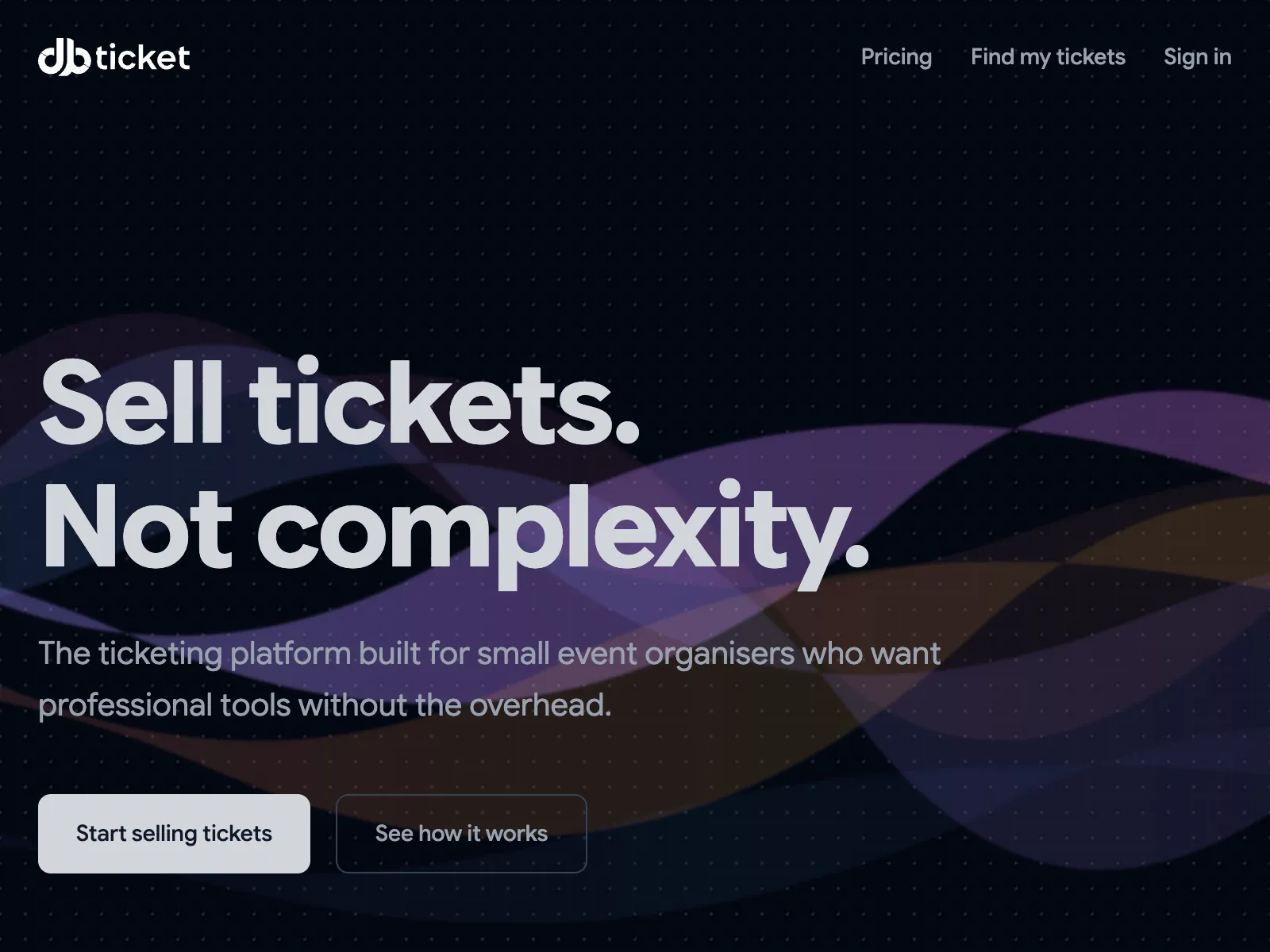Screenshot of dbticket.com