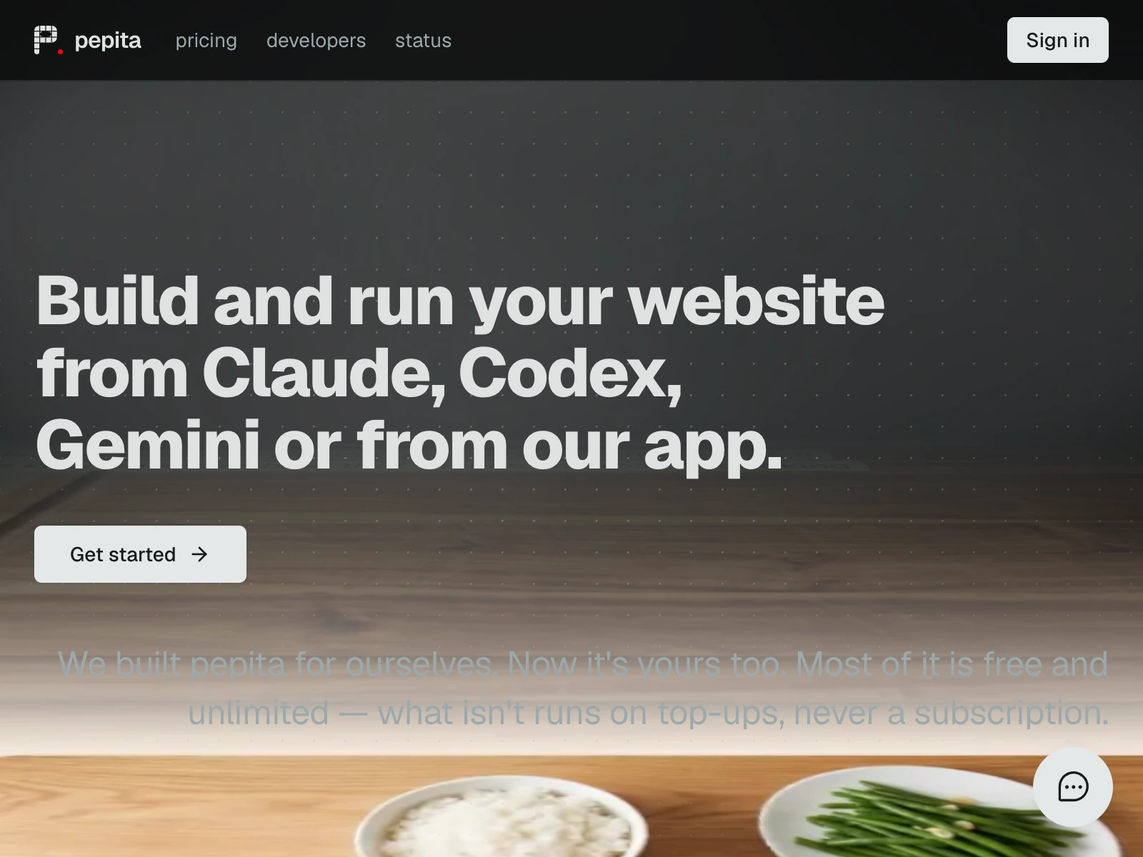 Screenshot of pepita.dev